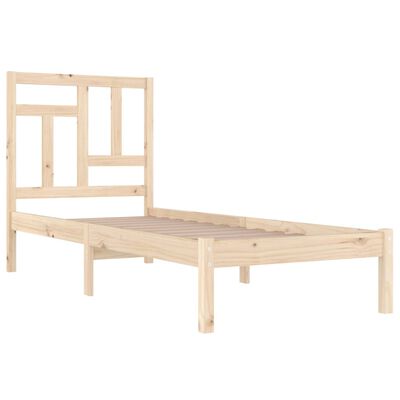 vidaXL Rama łóżka, lite drewno sosnowe, 90x200 cm