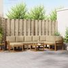 vidaXL Zestaw sof na zewnątrz z poduszką 9 pcs Naturalny i Beżowy