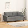 vidaXL 2-osobowa sofa wypoczynkowa z poduszkami, ciemnoszara, 140 cm