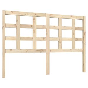 vidaXL Wezgłowie ł&oacute;żka, 140,5x4x100 cm, lite drewno sosnowe