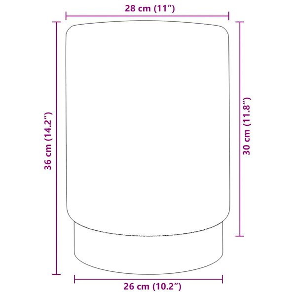 vidaXL Stołek, czarno-złoty, aksamit 28 x 36 cm