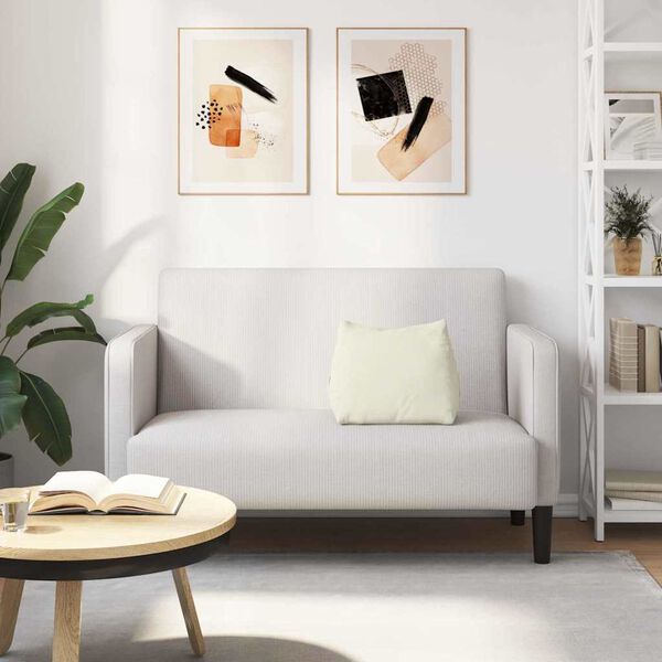 vidaXL Poduszka na plecy Kremowy 45 x 20 x 35 cm Tkanina sztruksowa