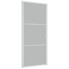 vidaXL Drzwi wewnętrzne, 93x201,5 cm, białe, matowe szkło i aluminium
