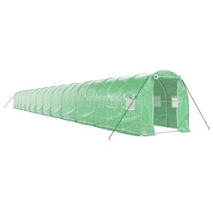 vidaXL Szklarnia ze stalową ramą, zielona, 48 m&sup2;, 24x2x2 m