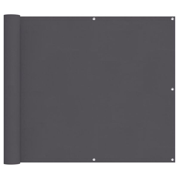 vidaXL Parawan balkonowy, antracyt, 90x1000 cm, 100% poliester Oxford