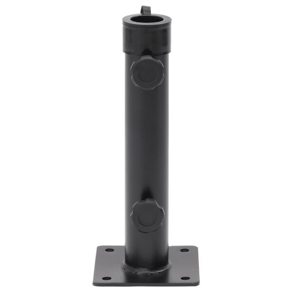 vidaXL Podstawa do parasola, do słupk&oacute;w &Oslash;38/48 mm, matowa czerń, stal