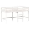vidaXL Ł&oacute;żko na antresoli, z drabiną i dachem, białe, 90x190 cm, sosna