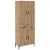 vidaXL Highboard z szufladą Dąb rzemieślniczy 69,5 x 34 x 180 cm