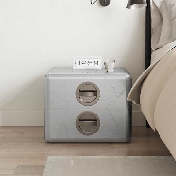 vidaXL Stolik Aviator w lotniczym stylu vintage, z 2 szufladami