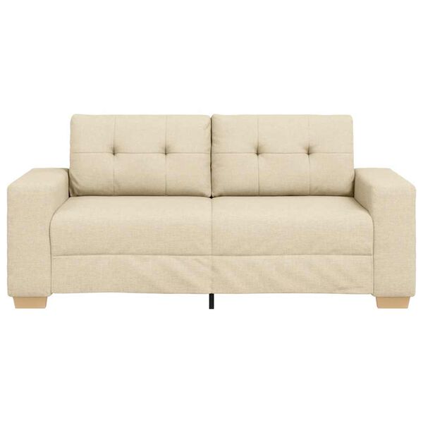 vidaXL Sofa dwuosobowa, kremowa, 180x77x82 cm, tkanina