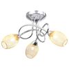 vidaXL Lampa sufitowa z pozłacanymi kloszami na 3 żar&oacute;wki G9
