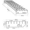 vidaXL Stopień z kraty, 100x24x7 cm, stal galwanizowana