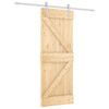 vidaXL Drzwi przesuwne Naturalne i białe 80 x 210 cm
