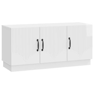 vidaXL Szafka pod telewizor Biały wysoki połysk 99 x 34,5 x 47 cm