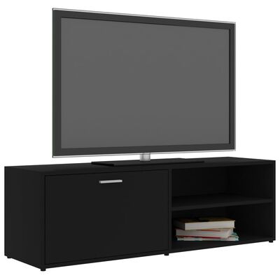 vidaXL Szafka pod TV, czarna, 120x34x37 cm, materiał drewnopochodny