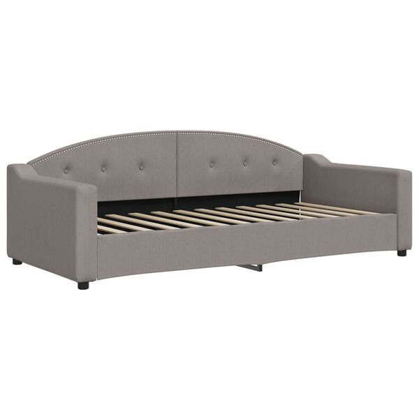 vidaXL Sofa z funkcją spania, kolor taupe, 90x200 cm, obita tkaniną