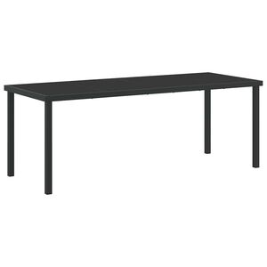 vidaXL St&oacute;ł Ogrodowy Czarny 200 x 80 x 73 cm Metal