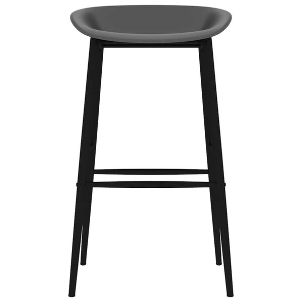 vidaXL Krzesła barowe, 2 szt., szare