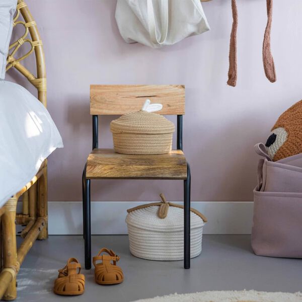 KidsDepot Krzesełka dziecięce Original, 2 szt., mango i czarny