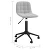 vidaXL Obrotowe krzesła stołowe, 2 szt., jasnoszare, aksamitne