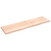 vidaXL P&oacute;łka, 220x60x(2-6) cm, surowe lite drewno dębowe