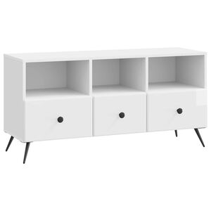 vidaXL Szafka pod telewizor Biały wysoki połysk 102 x 34,5 x 50 cm