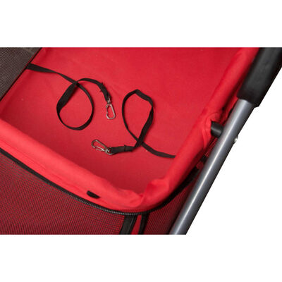 FLAMINGO Wózek dla psa, czerwony, 89 x 37 x 87 cm