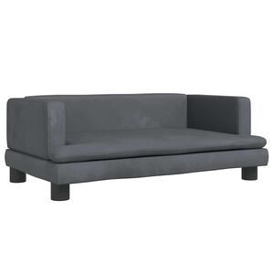 vidaXL Legowisko dla psa, ciemnoszare, 80x45x30 cm, aksamit