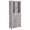 vidaXL Witrynka szary dąb sonoma 69,5x34x180cm materiał drewnopochodny