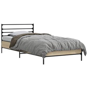 vidaXL Ramka ł&oacute;żka dąb Sonoma 80 x 200 cm Drewno inżynieryjne