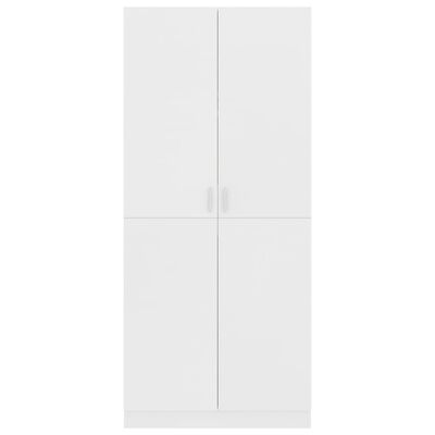 vidaXL Szafa, biała, 80x52x180 cm, materiał drewnopochodny