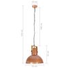 vidaXL Industrialna lampa wisząca 25 W, miedziana, okrągła, 52 cm, E27