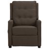 vidaXL Elektryczny fotel masujący, ciemnobrązowy, obity tkaniną