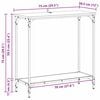 vidaXL Konsola Czarny dąb 75 x 30.5 x 75 cm Materiał drewnopochodny