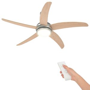 vidaXL Wentylator sufitowy z lampą &Oslash; 130 cm Sonoma