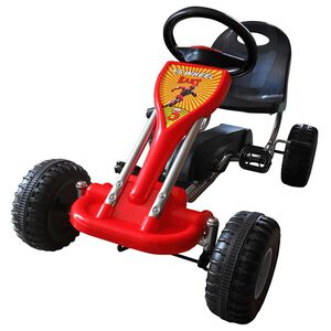 vidaXL Gokart z pedałami, czerwony