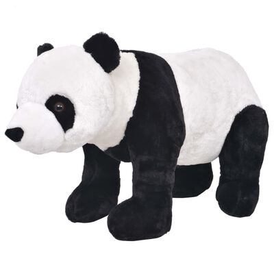 vidaXL Pluszowa panda, stojąca, czarno-biała, XXL