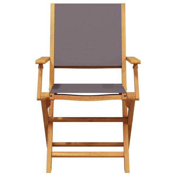 vidaXL 5-cz. zestaw mebli ogrodowych, antracytowa tkanina i drewno