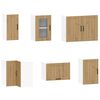 vidaXL Zestaw szafek kuchennych, Lucca, 14-częściowy, dąb artisan