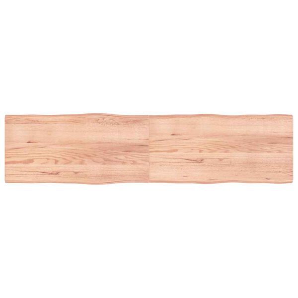 vidaXL Blat jasnobrązowy 200x50x(2-4) cm, drewno z naturalną krawędzią