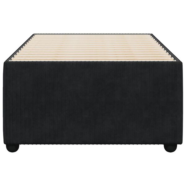 vidaXL Rama łóżka, czarna, 90x200 cm, tapicerowana aksamitem