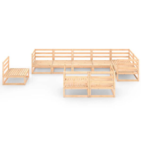 vidaXL 9-cz. zestaw mebli wypoczynkowych do ogrodu, drewno sosnowe