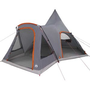 vidaXL Namiot Teepee z dachem Szary i pomarańczowy 545 x 450 x 295 cm