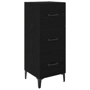 vidaXL Bufet Czarny Dąb 34,5 x 34 x 90 cm Drewno inżynieryjne