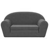 vidaXL 2-os. sofa dla dzieci, rozkładana, antracytowa, miękki plusz