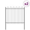 vidaXL Ogrodzenie Ogrodowe 2 pcs Szary 3,4 x 1,5 m