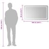 vidaXL Lustro łazienkowe z LED, 100x60 cm