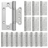 vidaXL Zawias 16 szt. 100 x 75 x 13 mm srebrny Stal