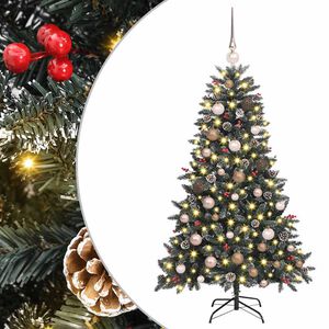 vidaXL Sztuczna choinka z podstawą Zielony 150 cm PVC, plastik i stal