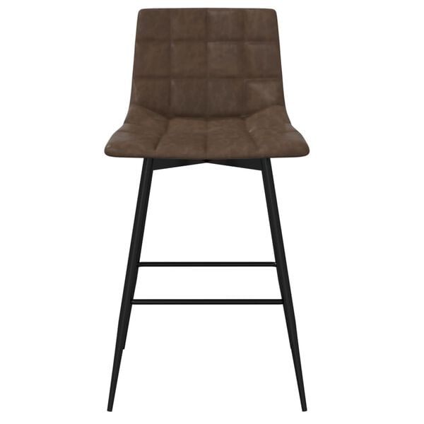 vidaXL Stołek barowy, ciemnobrązowy, obity sztuczną sk&oacute;rą